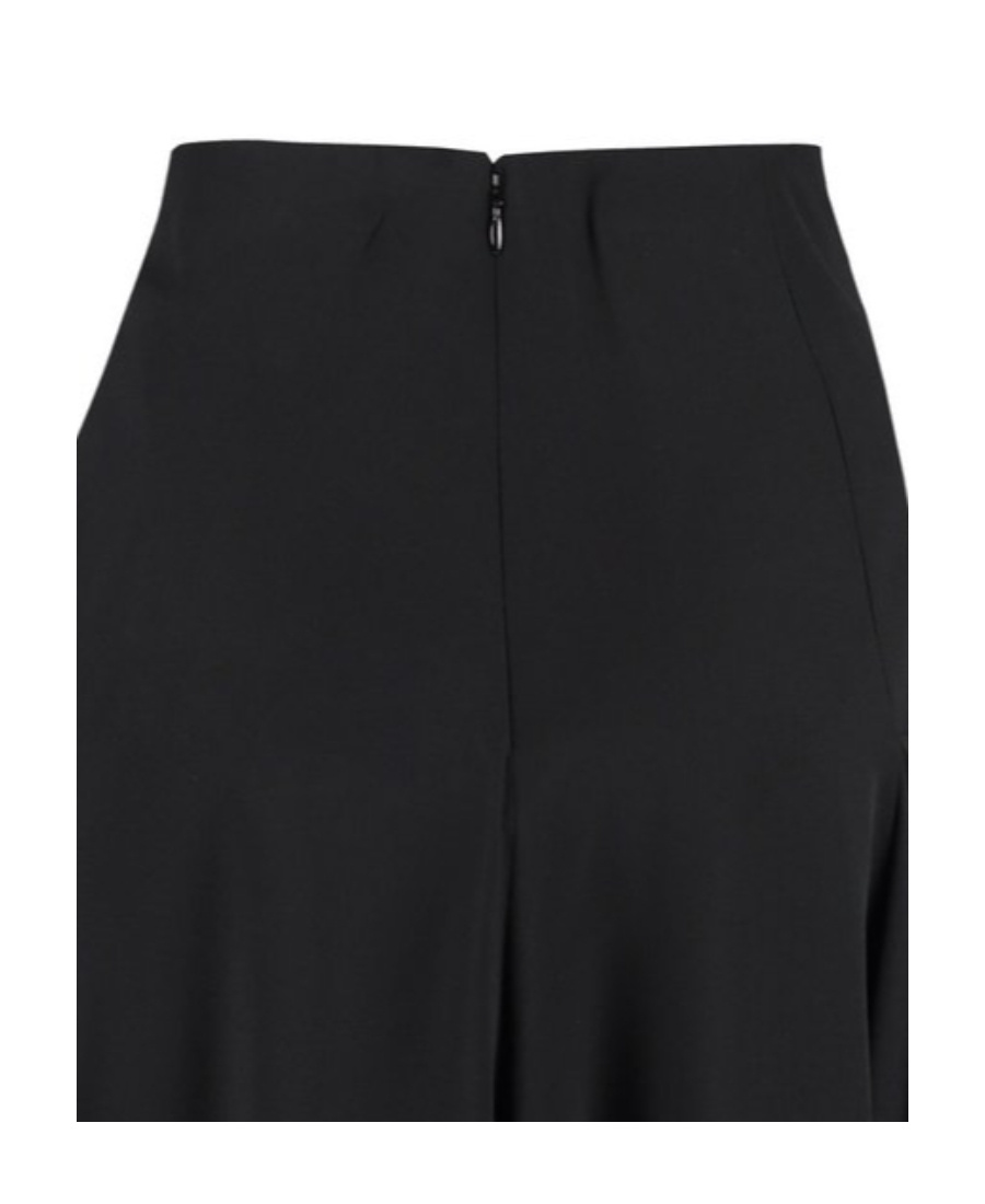 Givenchy Asymmetric Midi Skirt In Black