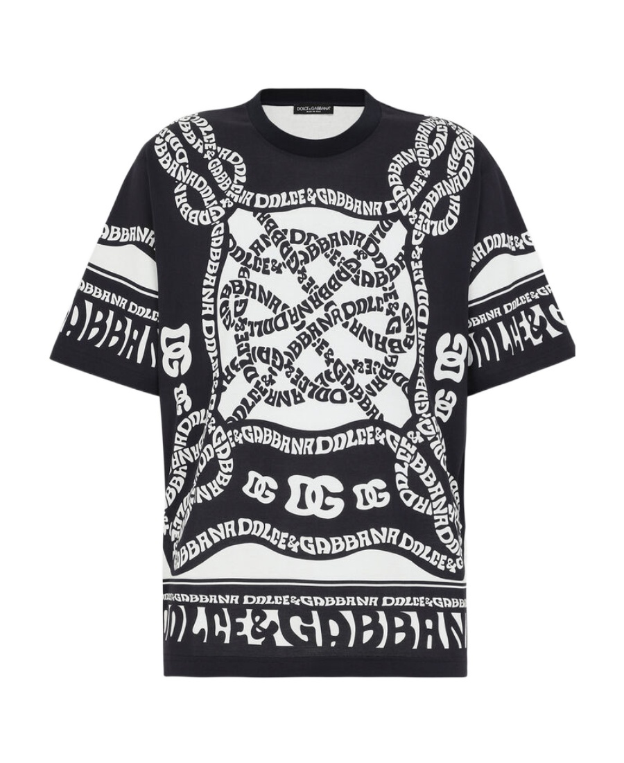 Dolce & Gabbana Logo-print Cotton T-shirt In Black