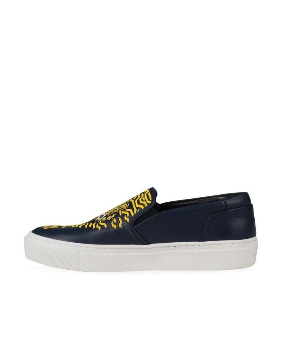 Kenzo Tiger Head Embroidered Leisure Sports Shoes In Black