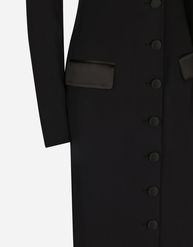 Dolce & Gabbana Single-breasted Fitted-waist Coat In Black