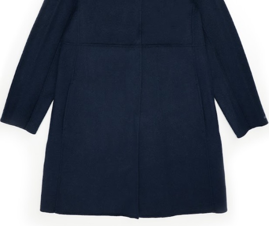 Max Mara Lapel Coat In Blue