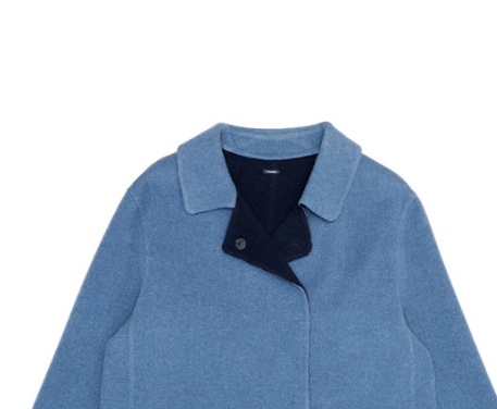 Max Mara Lapel Coat In Blue