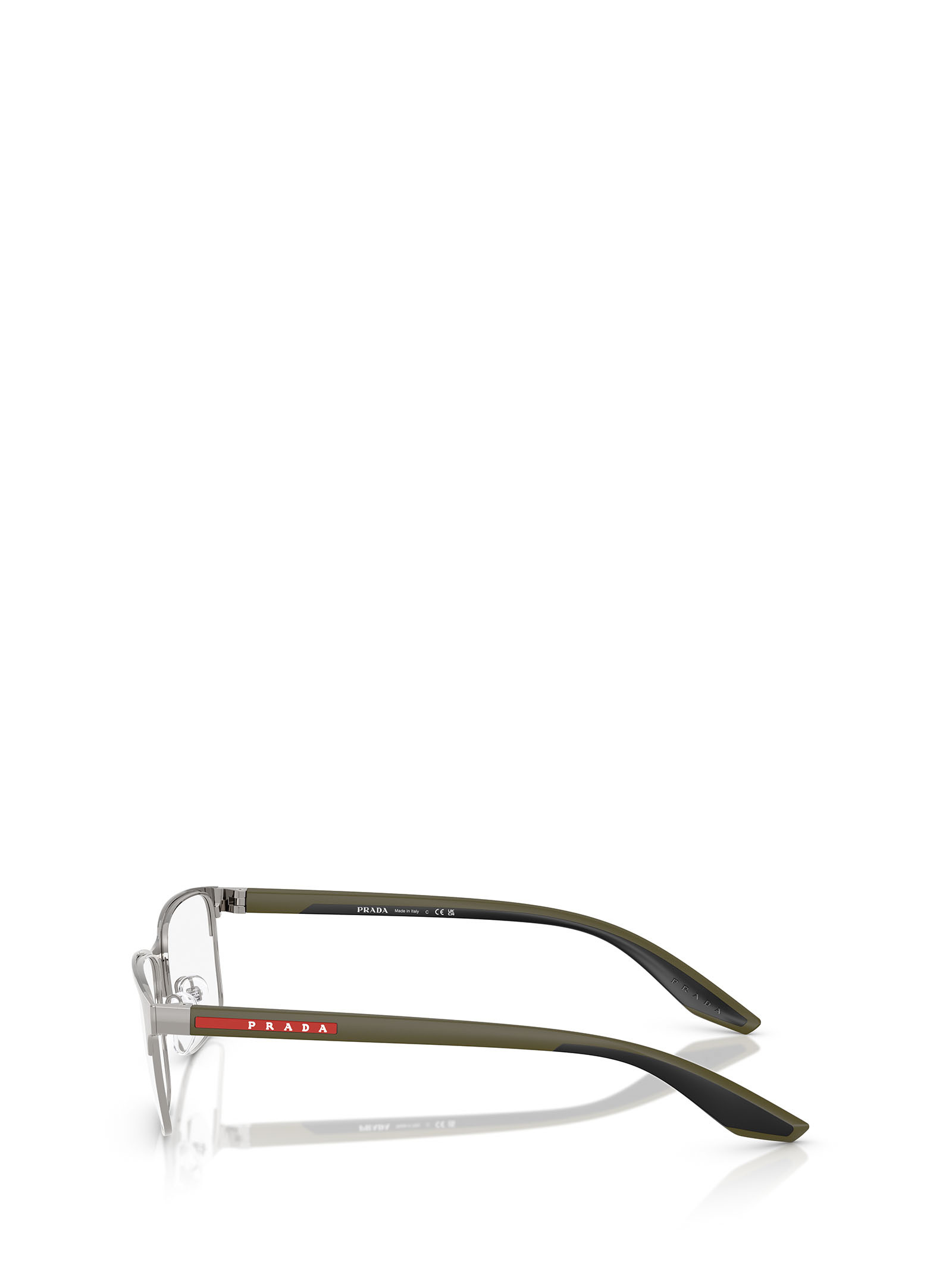 Prada Full Frame Plain Mirror In Gray