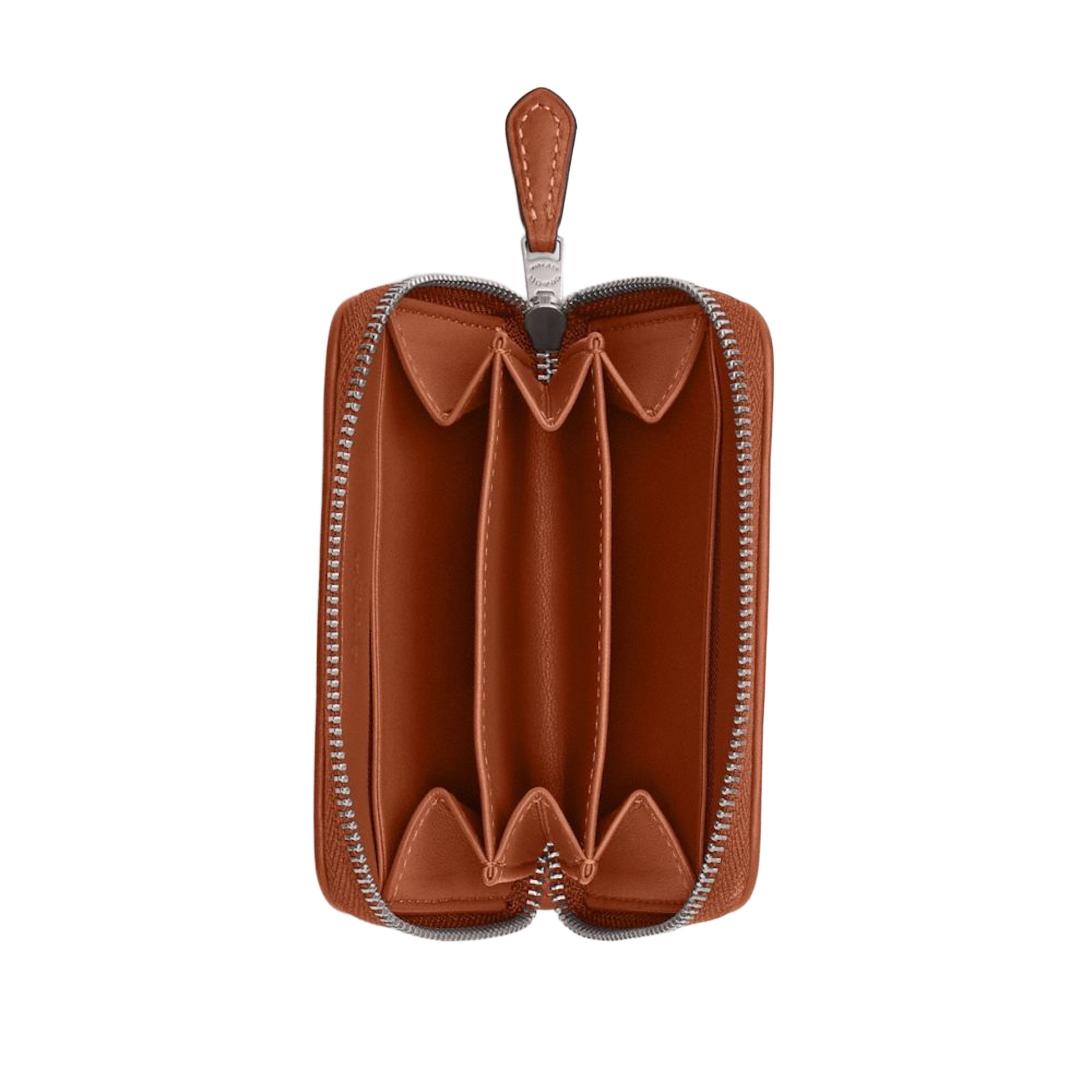 Coach Essential Small Zip Around Card Case In Crystal Signature Jacquard In Brown