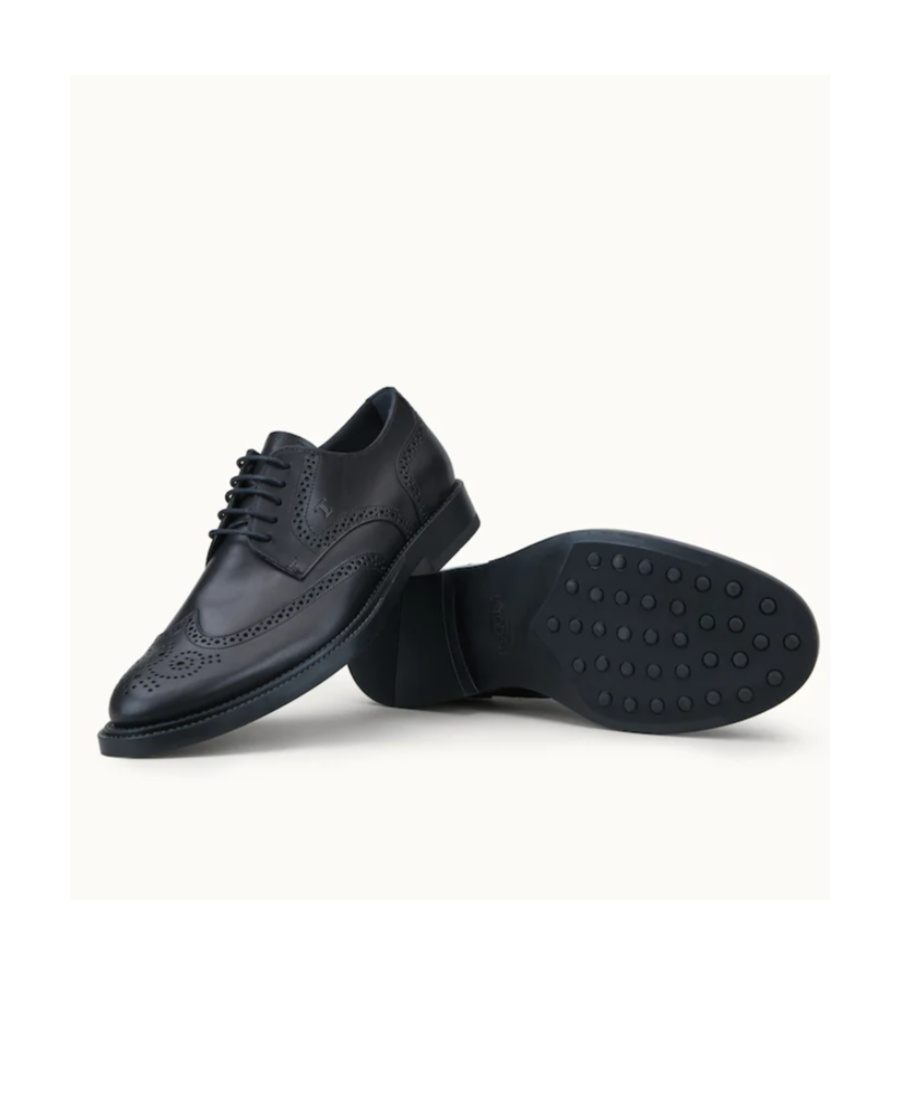 Tod's Wingtip Monogram Brogues In Black