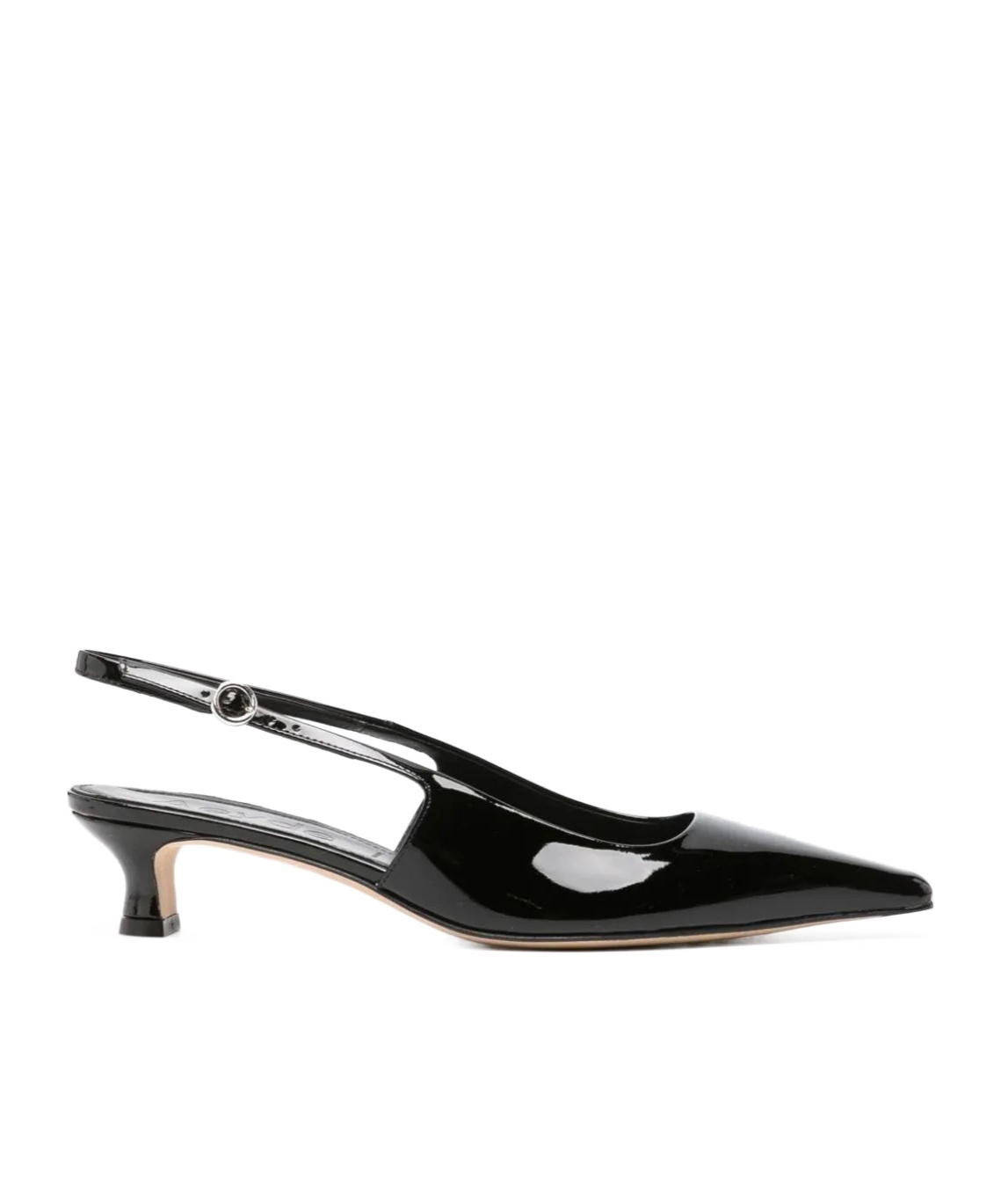 Aeyde Black Catrina Leather Slingback Heels In Black