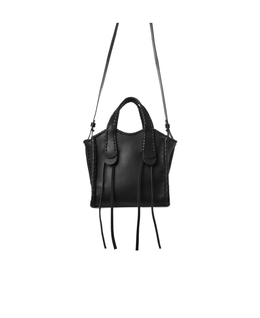 Chloé Small Mony Leather Tote Bag In Black