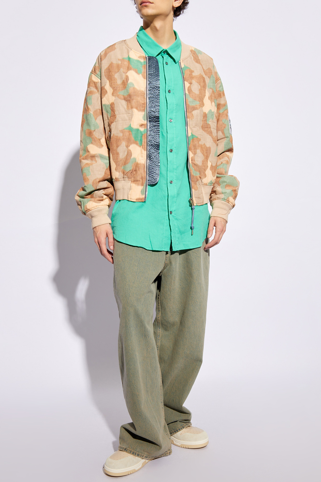 Acne Studios Button-up Shirt In Green