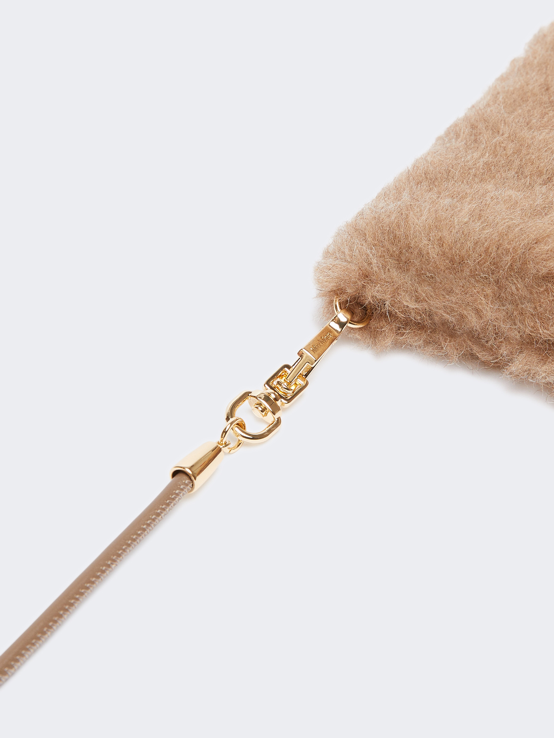 Max Mara Mittens In Alpaca And Cashmere Teddy Fabric In Brown