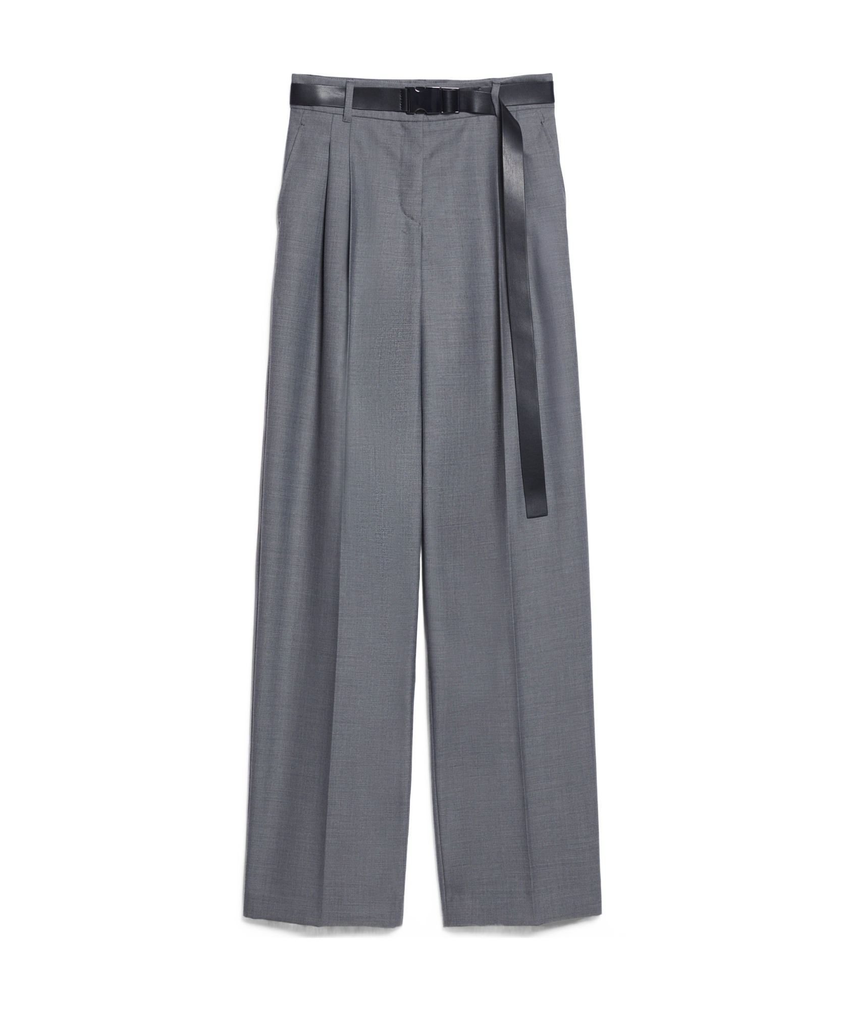 Max Mara Wool Casual Pants In Gray
