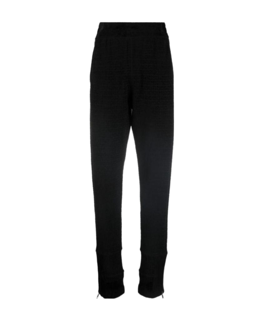 Givenchy Monogram-jacquard Trousers In Black