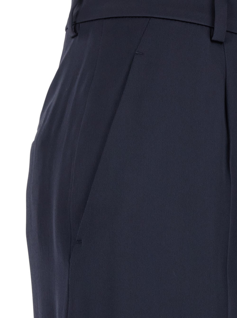 Alberta Ferretti Wide-leg Satin Pant Inverted Pleats In Black