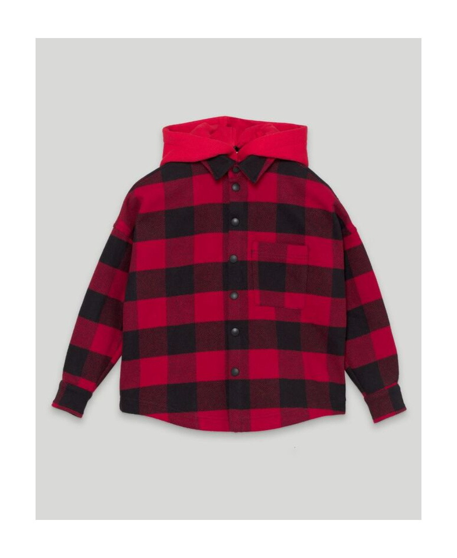 PALM ANGELS PALM ANGELS KIDS LOGO PRINT HOODED OVERSHIRT