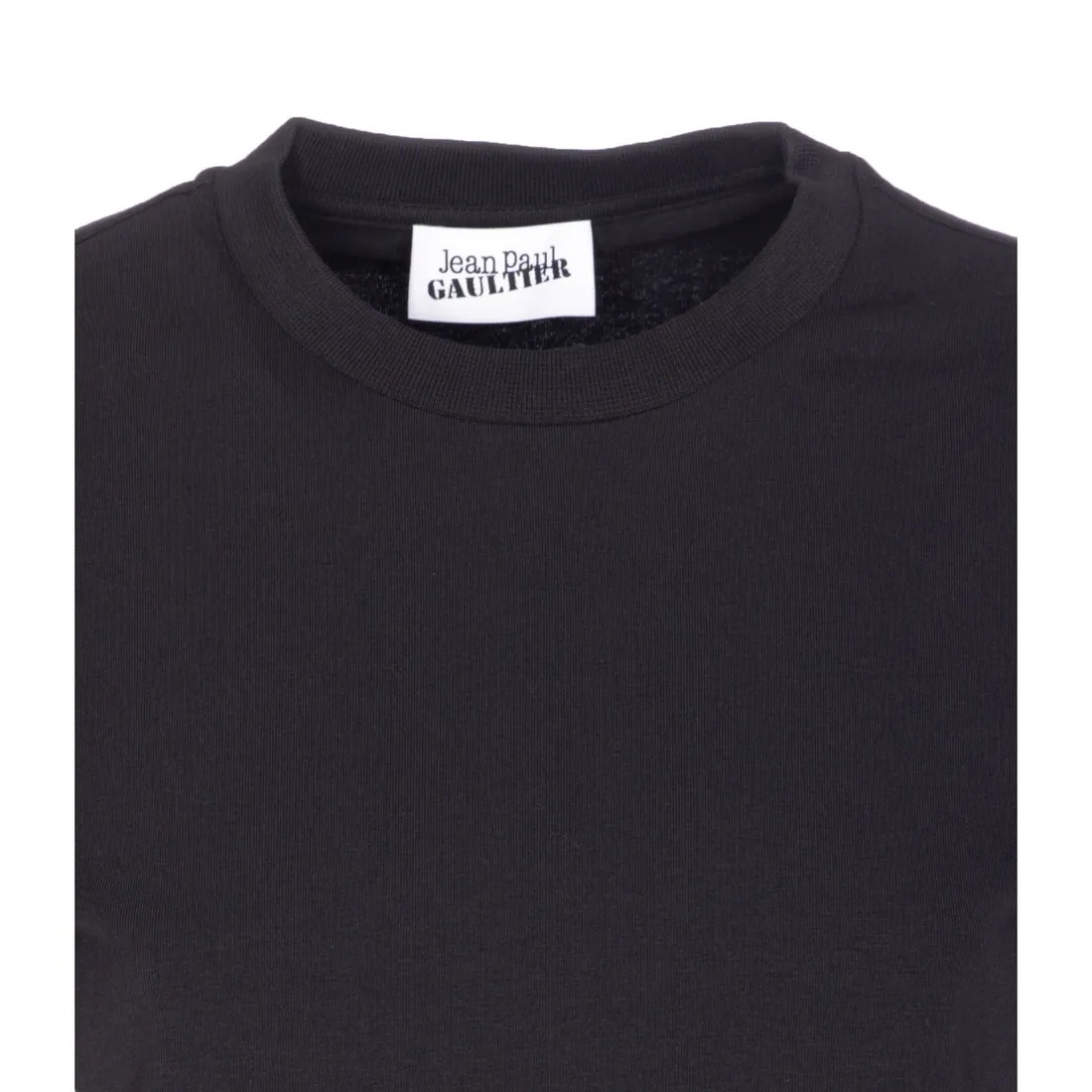 Jean Paul Gaultier Graphic Print Crew Neck Short Sleeve Top In Black