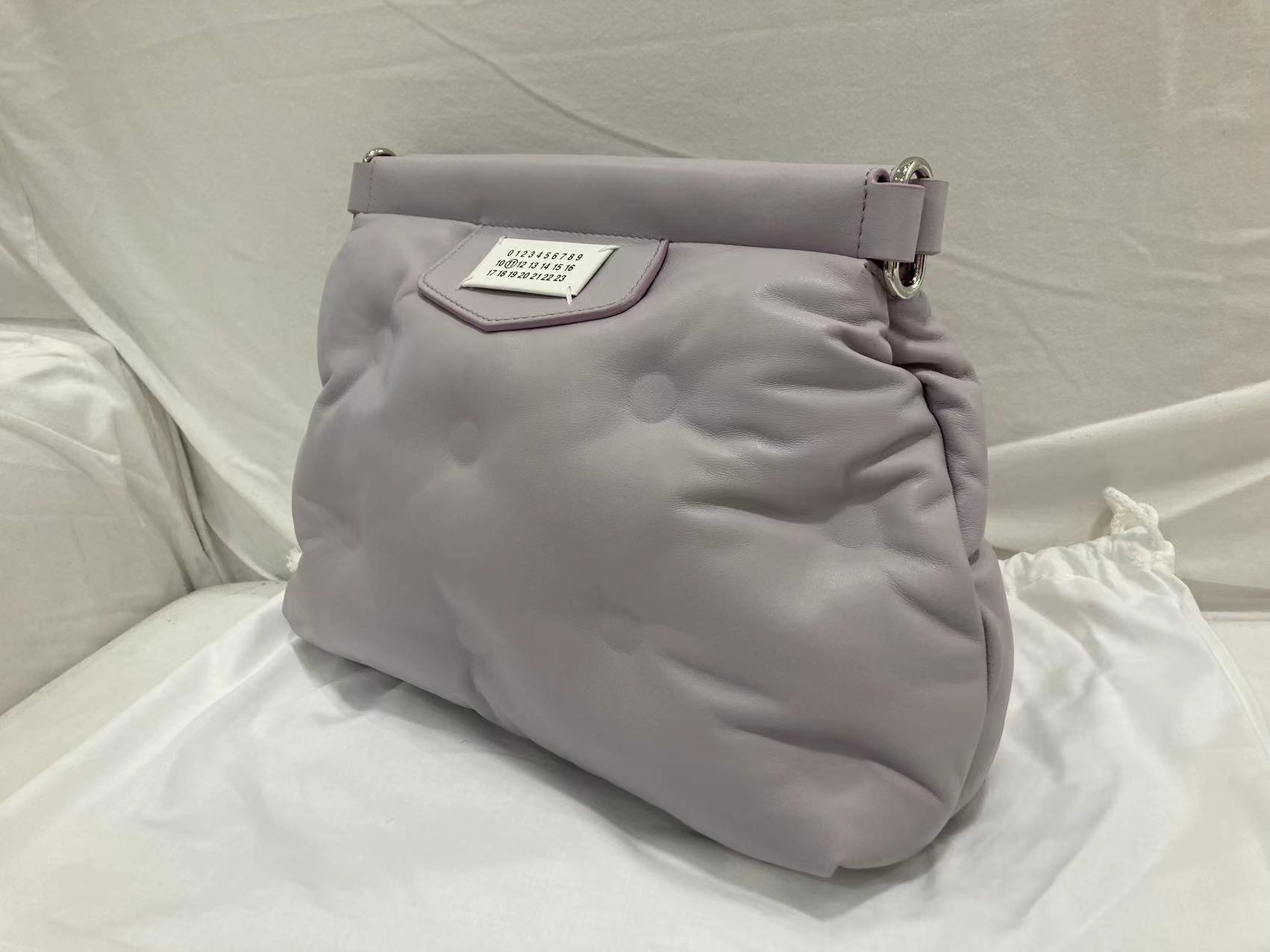 Maison Margiela Small Glam Slam Classique Messenger Bag In Gray