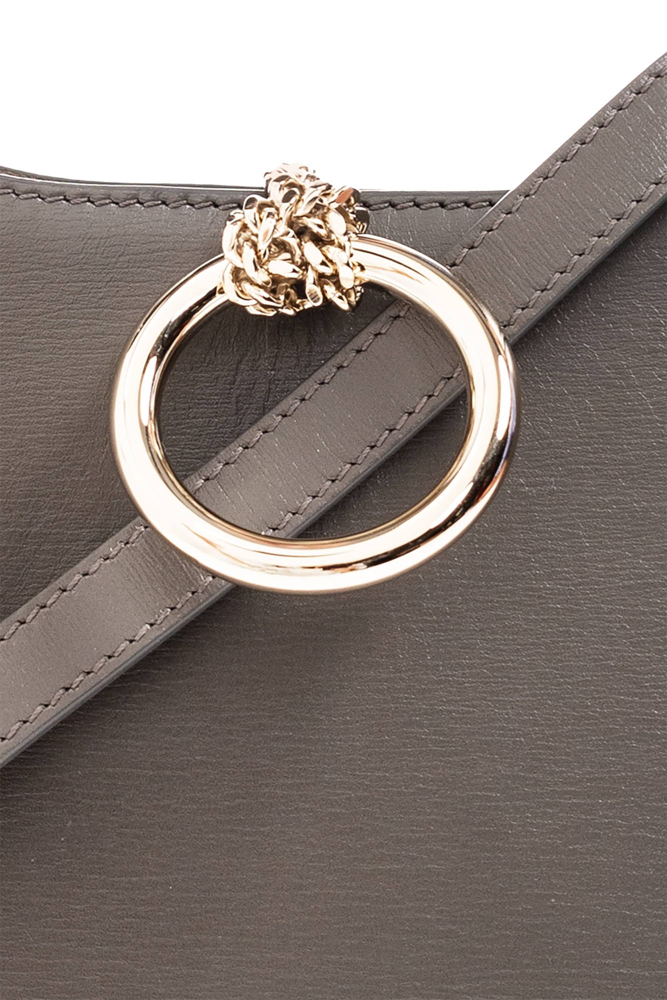 Chloé Soft Raffia Shoulder Bag In Black