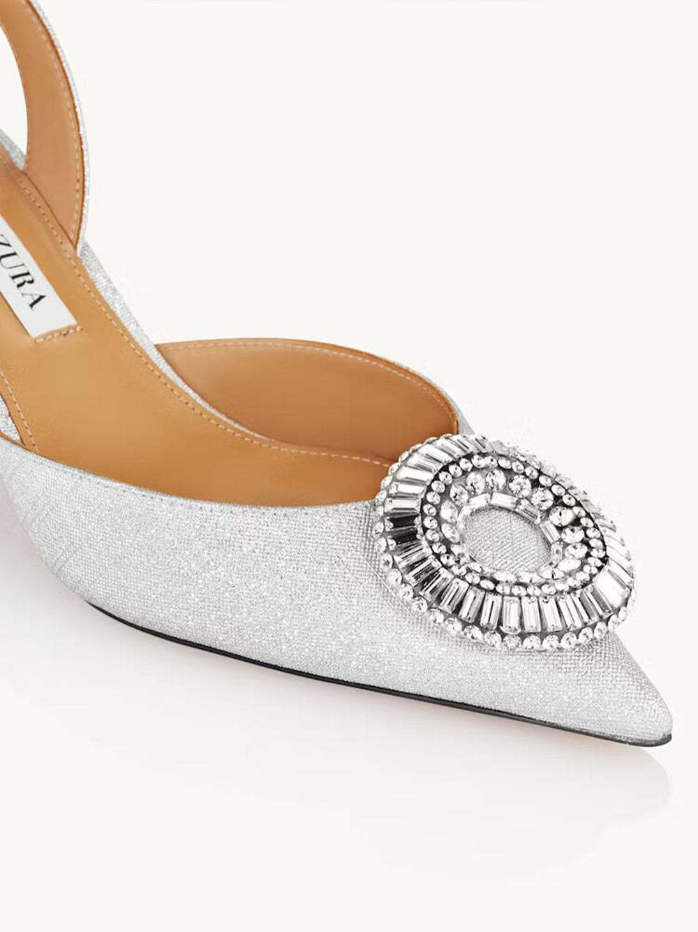 Aquazzura Pointed Toe High Heel Sandals In White