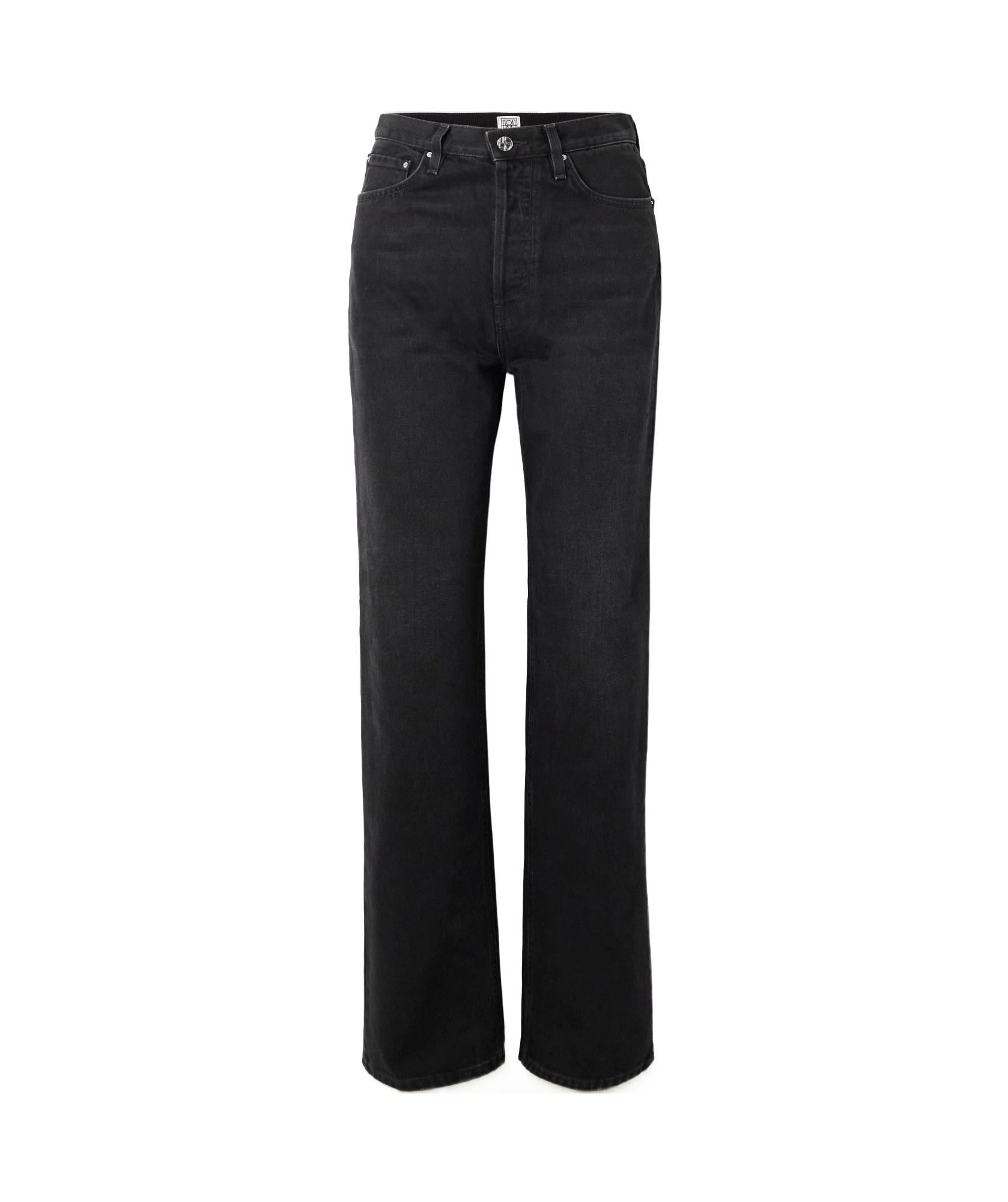 Totême Belt Ring Denim Trousers In Black