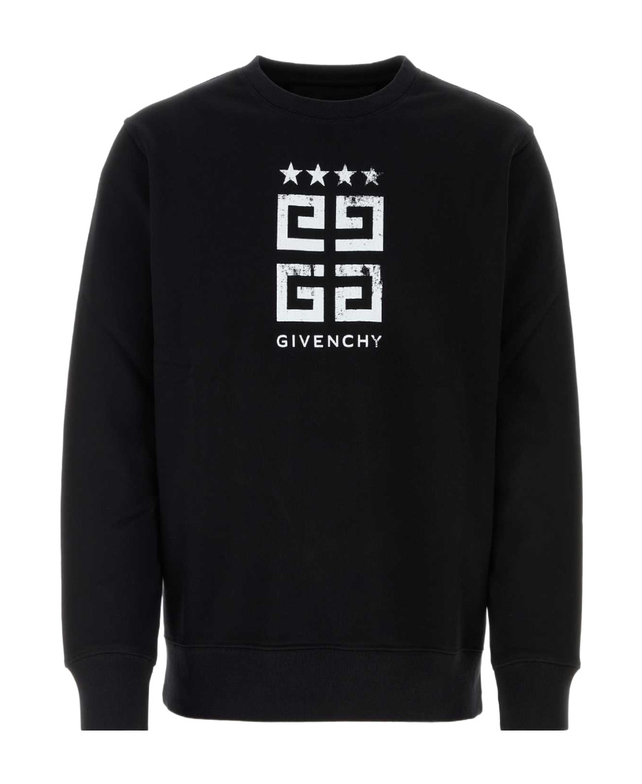 Givenchy Logo Printed Crewneck Sweatshirt In Black