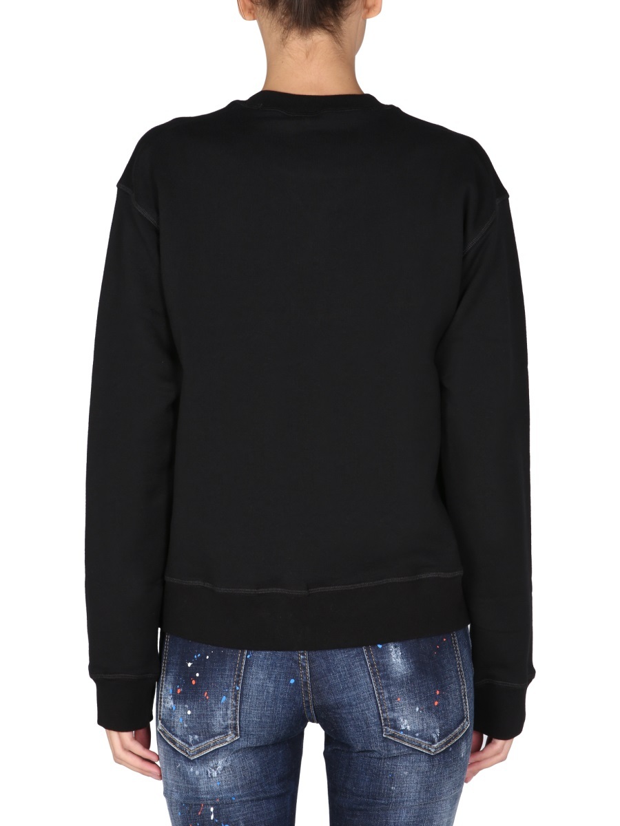 Dsquared2 Graphic-print Sweatshirt In Black