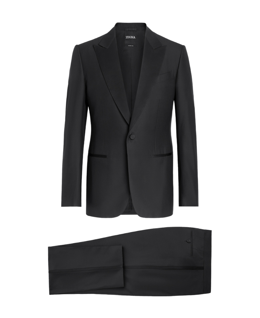 Zegna Trofeo 600 Tailored Evening Suit In Black