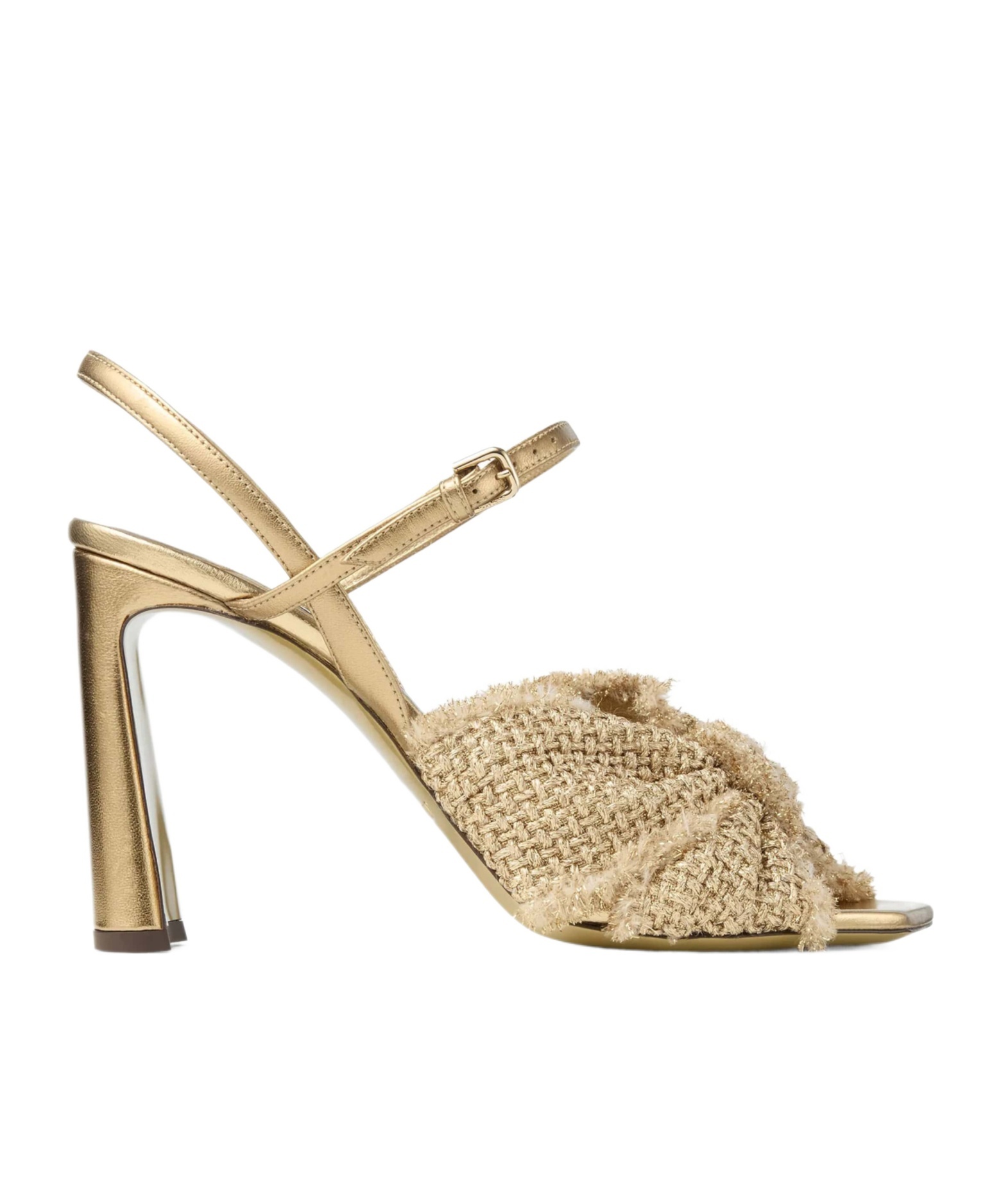 Jimmy Choo Women Annika Leather And Rafia Sandals In Brown
