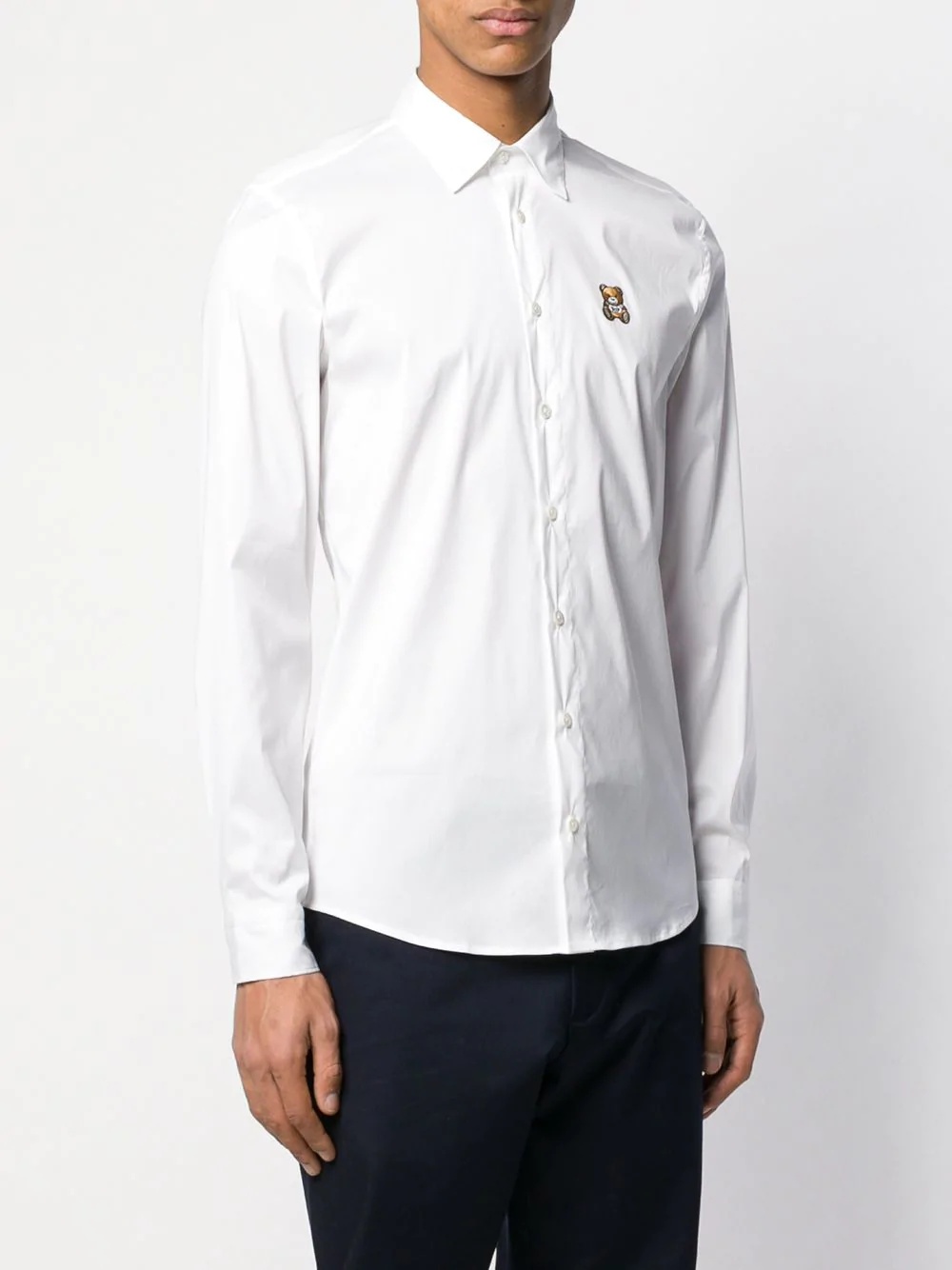 Moschino Teddy Patch Shirt In White