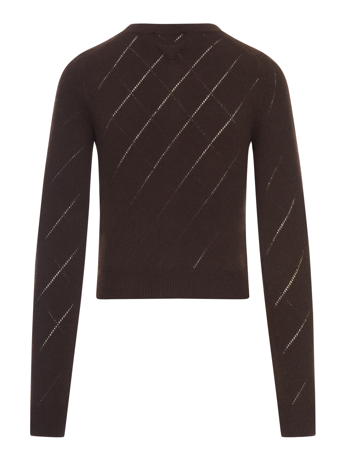 Prada Long-sleeved Sweater In Brown