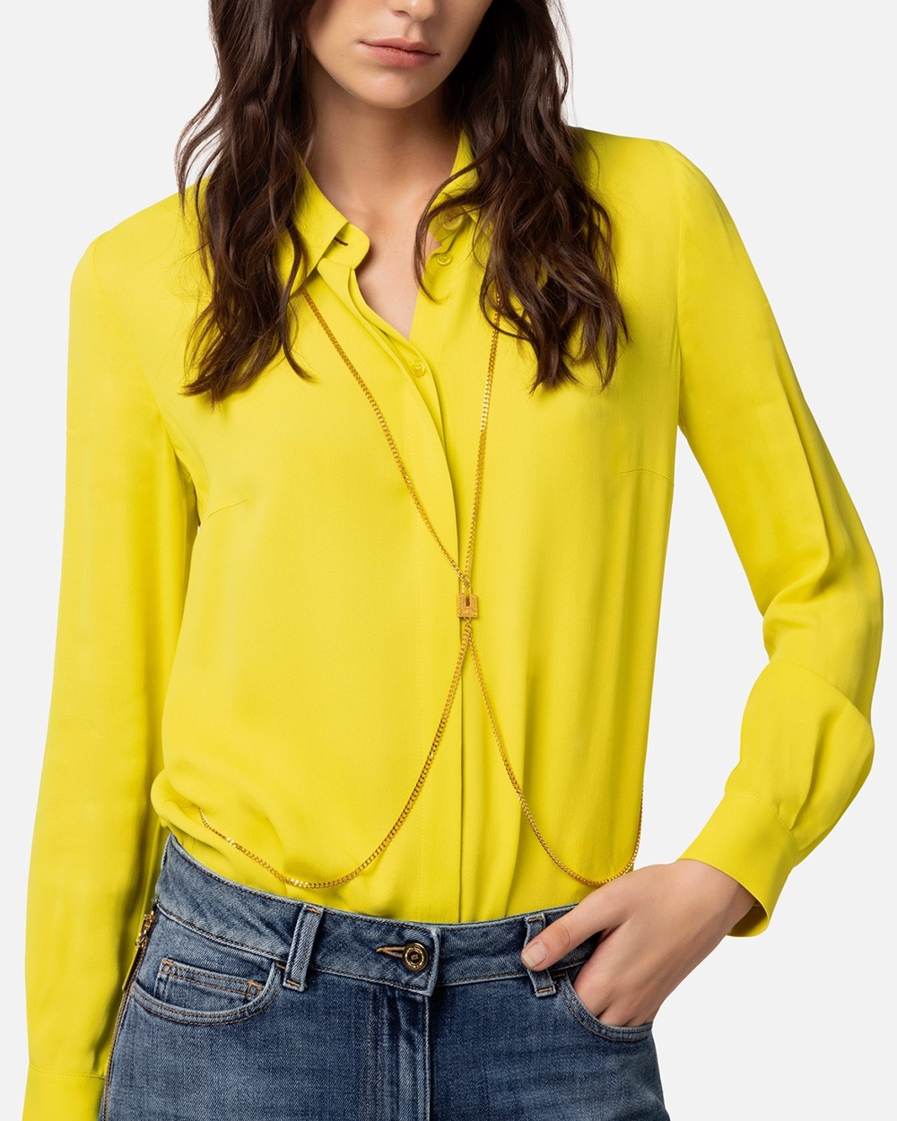 Elisabetta Franchi Viscose Shirt In Yellow