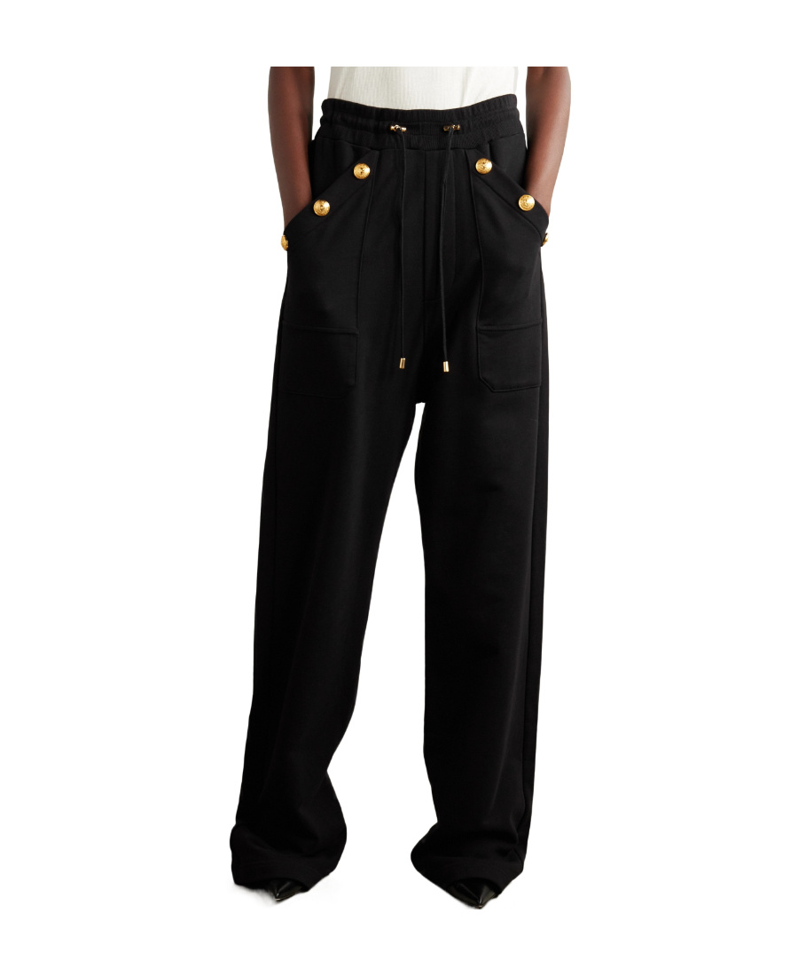 BALMAIN LOOSE-FITTING BUTTONED JOGGERS