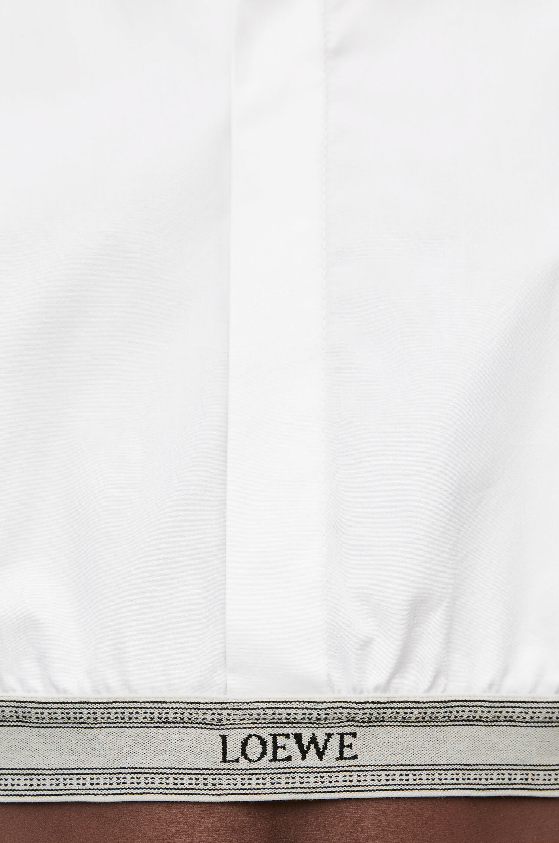 Loewe Logo-waistband Cropped Shirt In White