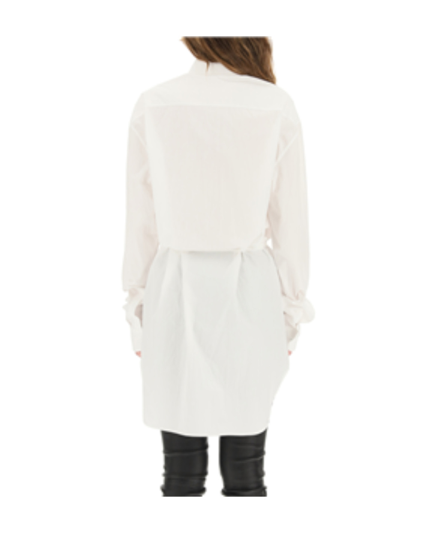 Ann Demeulemeester Extra-length Long-sleeved Shirt In White