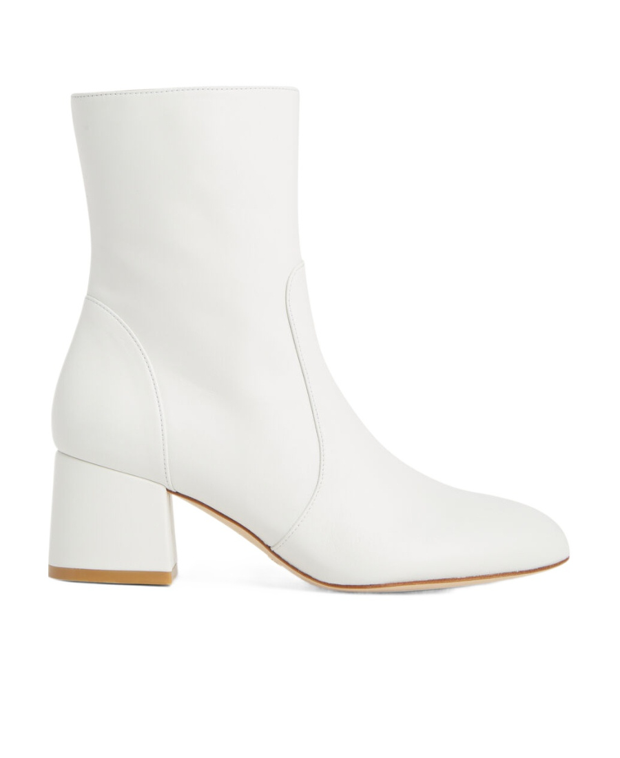 Stuart Weitzman Ariana 60 Sock Bootie The Sw Outlet In White