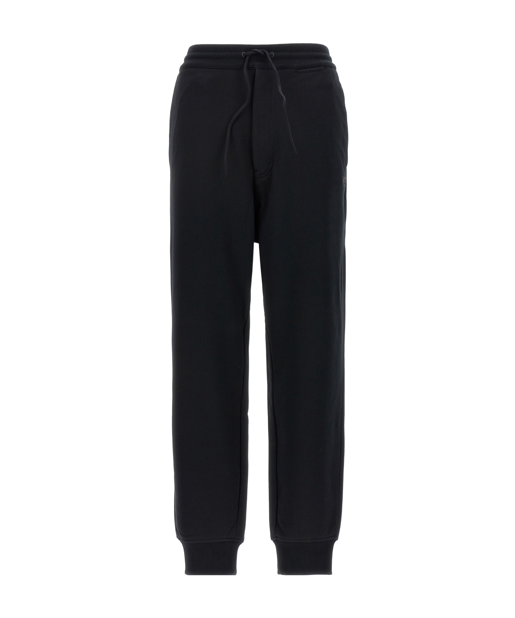 Y-3 Logo-printed Jersey Trousers In Black