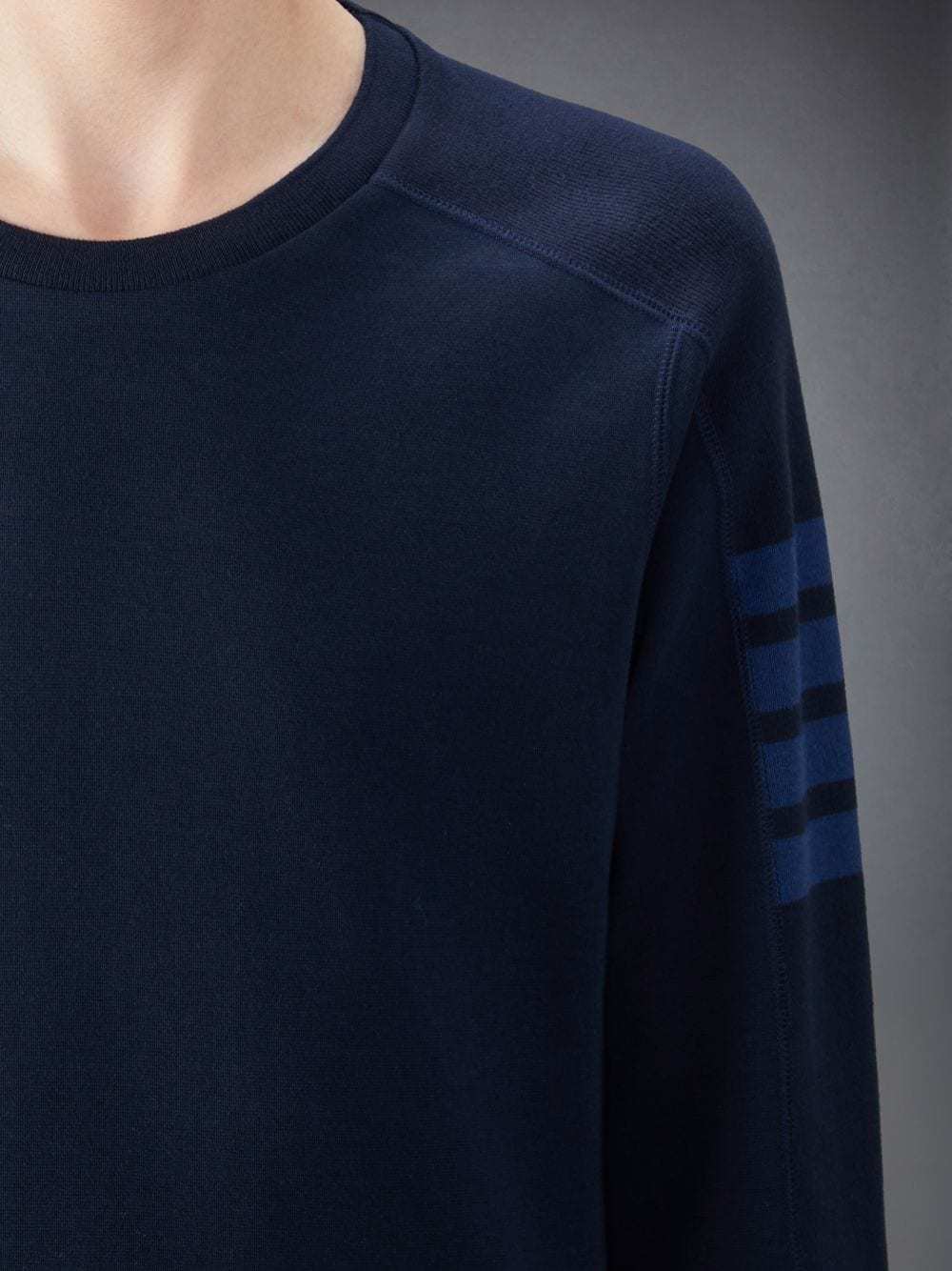 THOM BROWNE THOM BROWNE 4-BAR STRIPED CREWNECK SWEATSHIRT