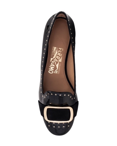 Ferragamo Lilas Flat Shoes In Black