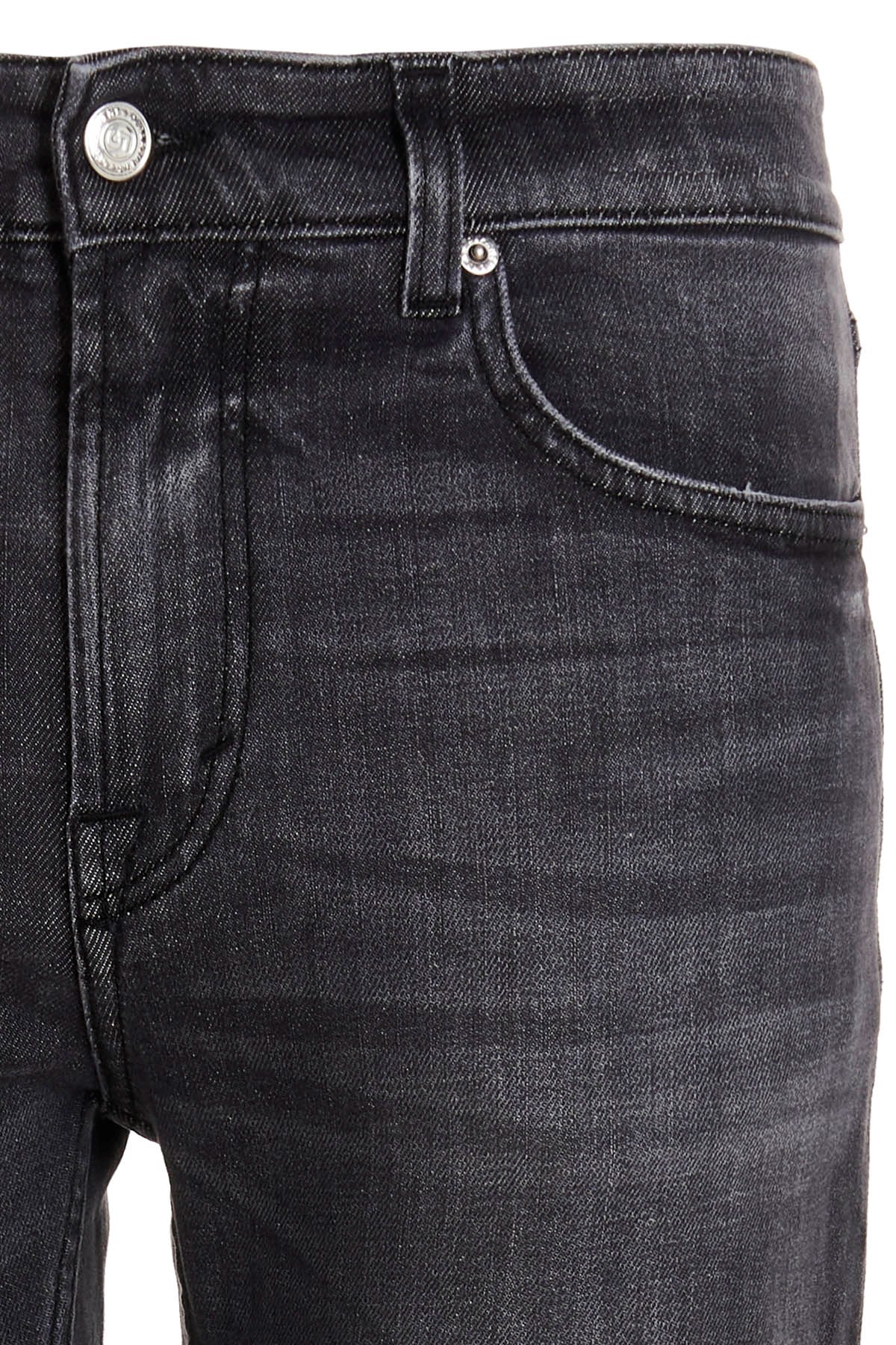 Department Five Distressed-effect Slim-leg Jeans In Black