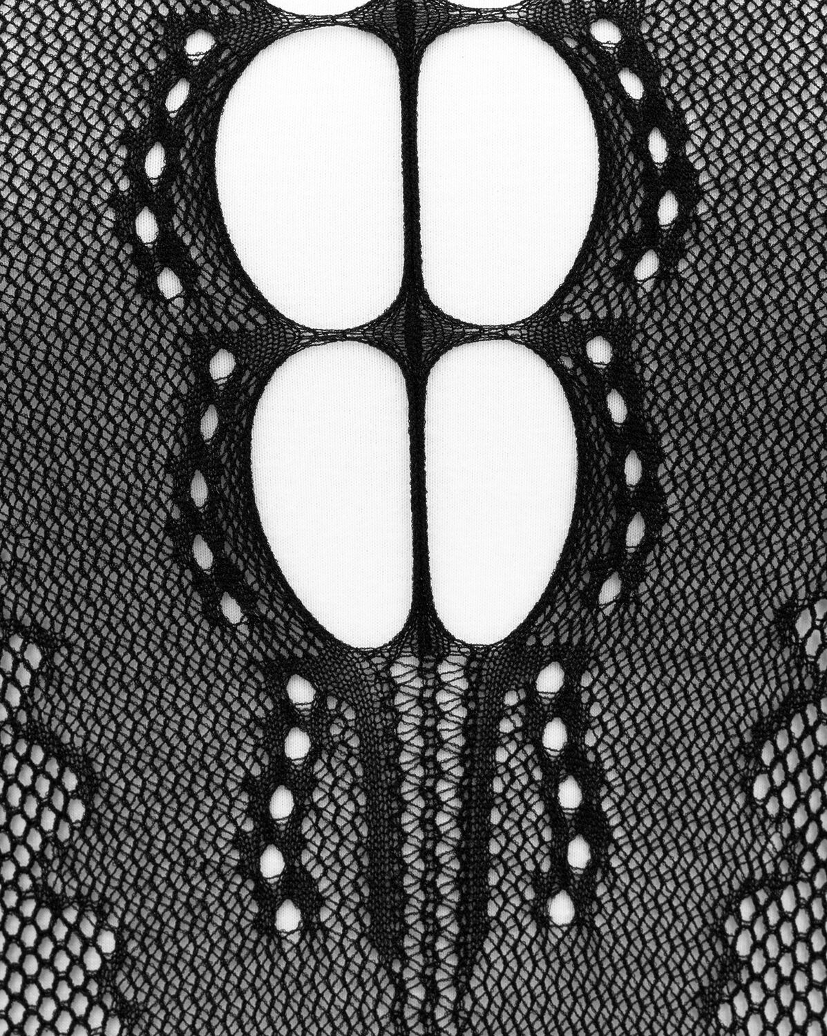 Saint Laurent Knitted Fishnet Jumpsuit In Black