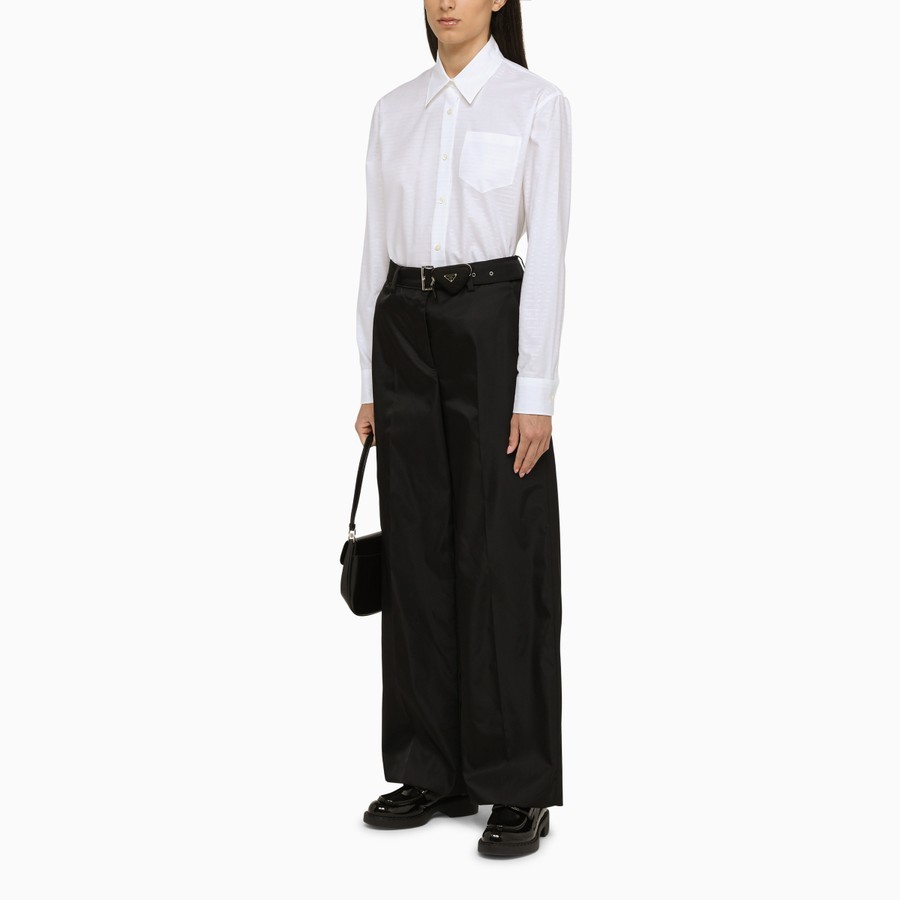 Prada Chest-pocket Button-down Shirt In White
