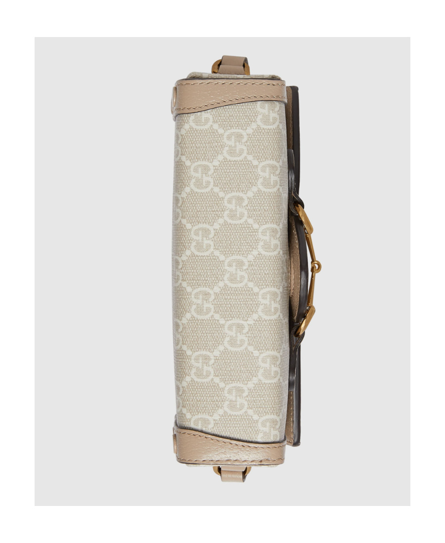Gucci Horsebit 1955 Gg Mini Crossbody Bag In Nude