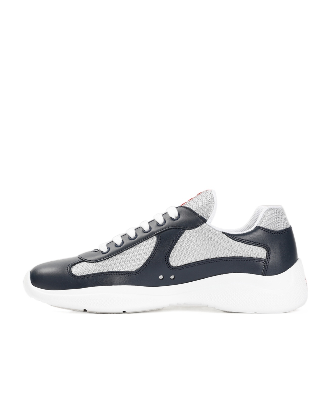Prada Round Head Low-cut Sneakers In White