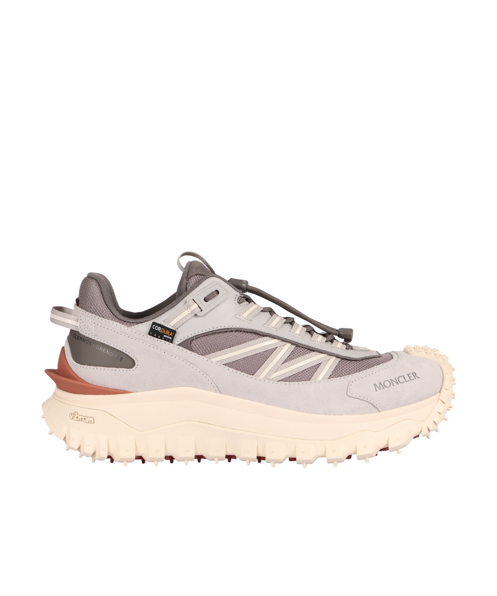 Moncler Trailgrip Sneakers Crafted With Suede In Nude