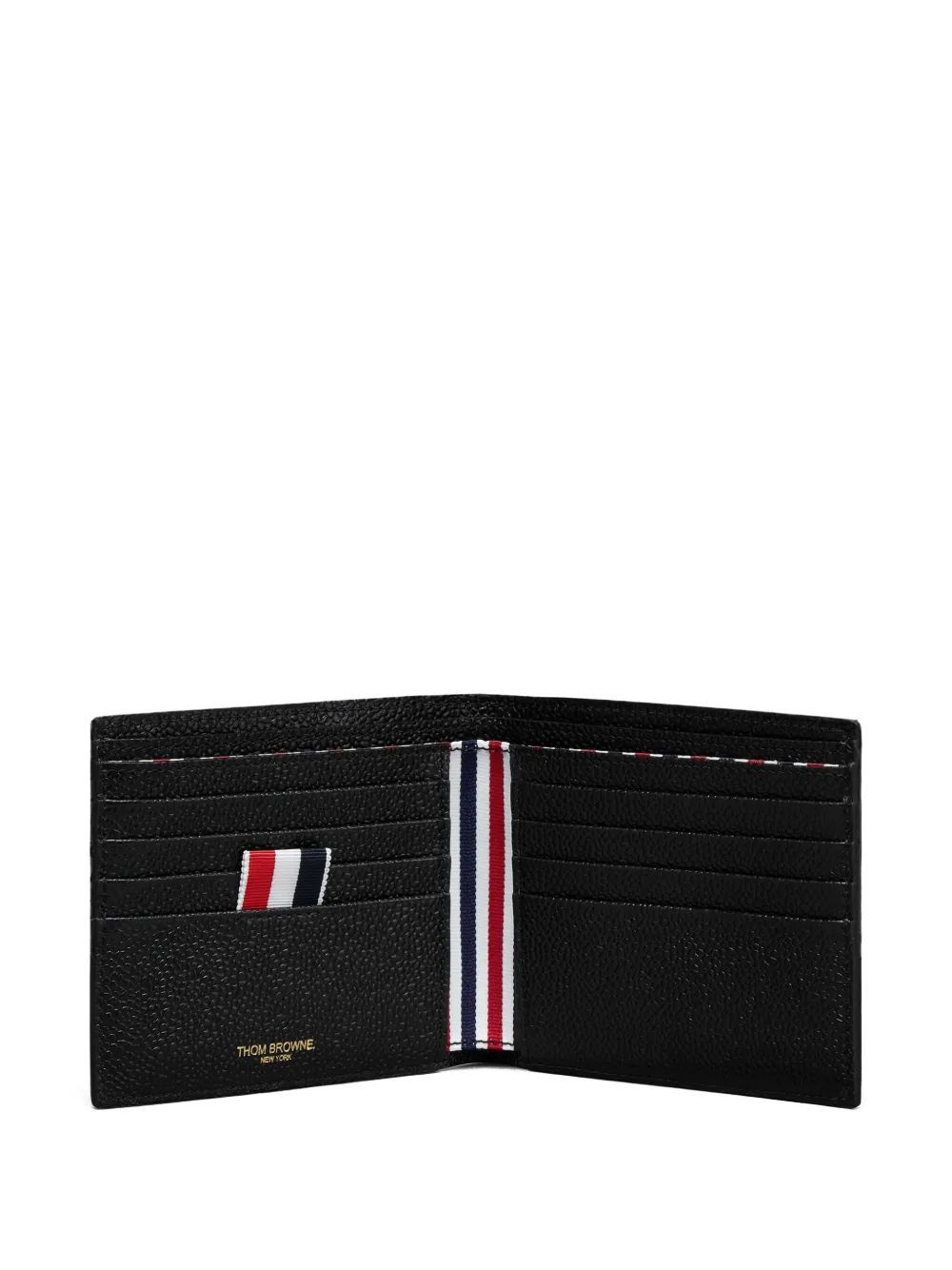 Thom Browne Embroidered Goose Textured Wallet In Black