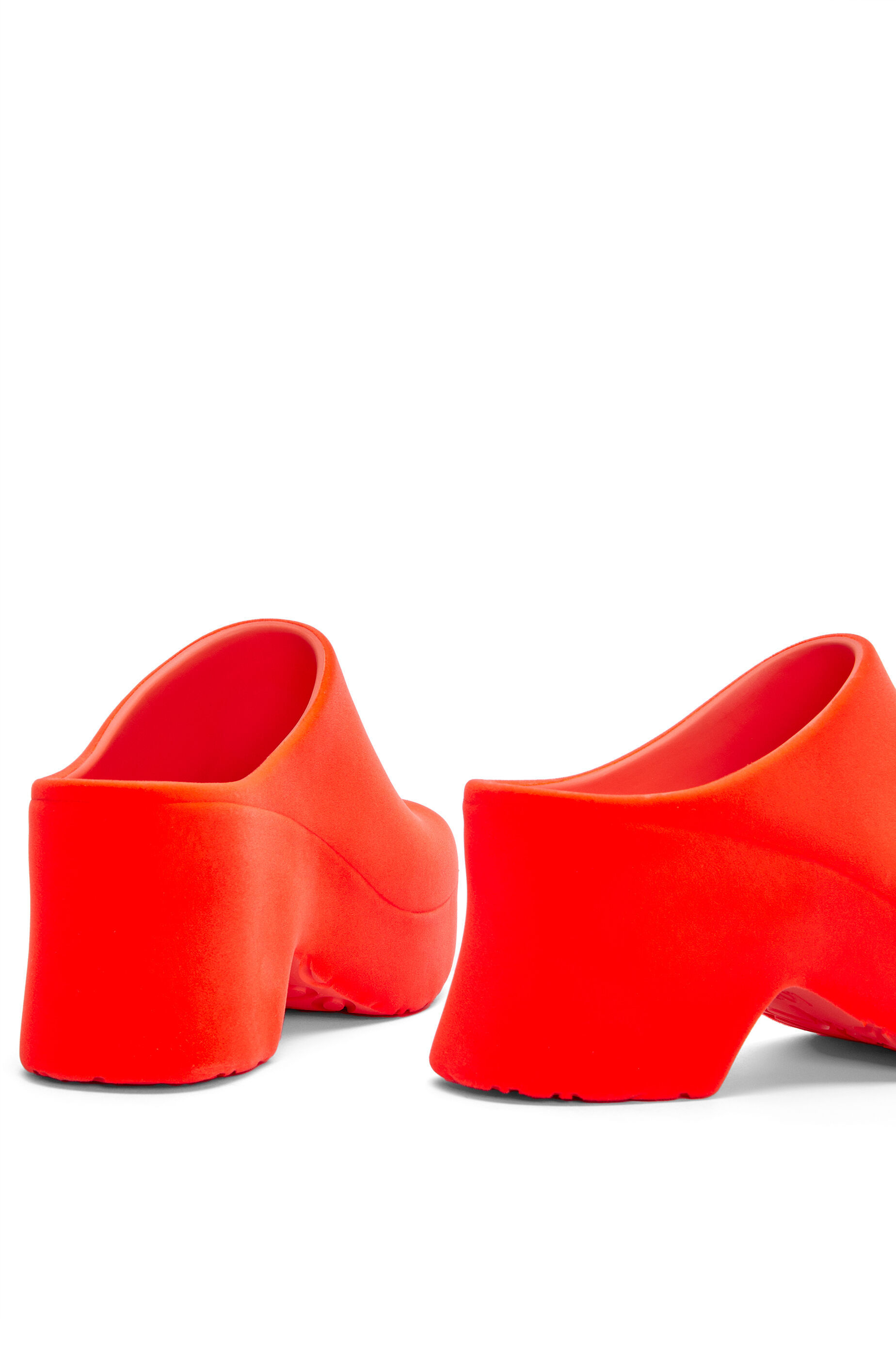 Loewe Orange Slip On Mules In Red