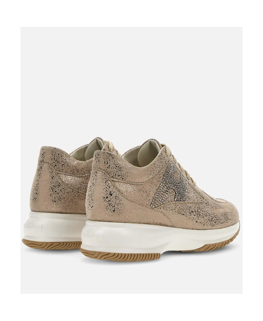 Hogan Logo Sports Shoes In Nude