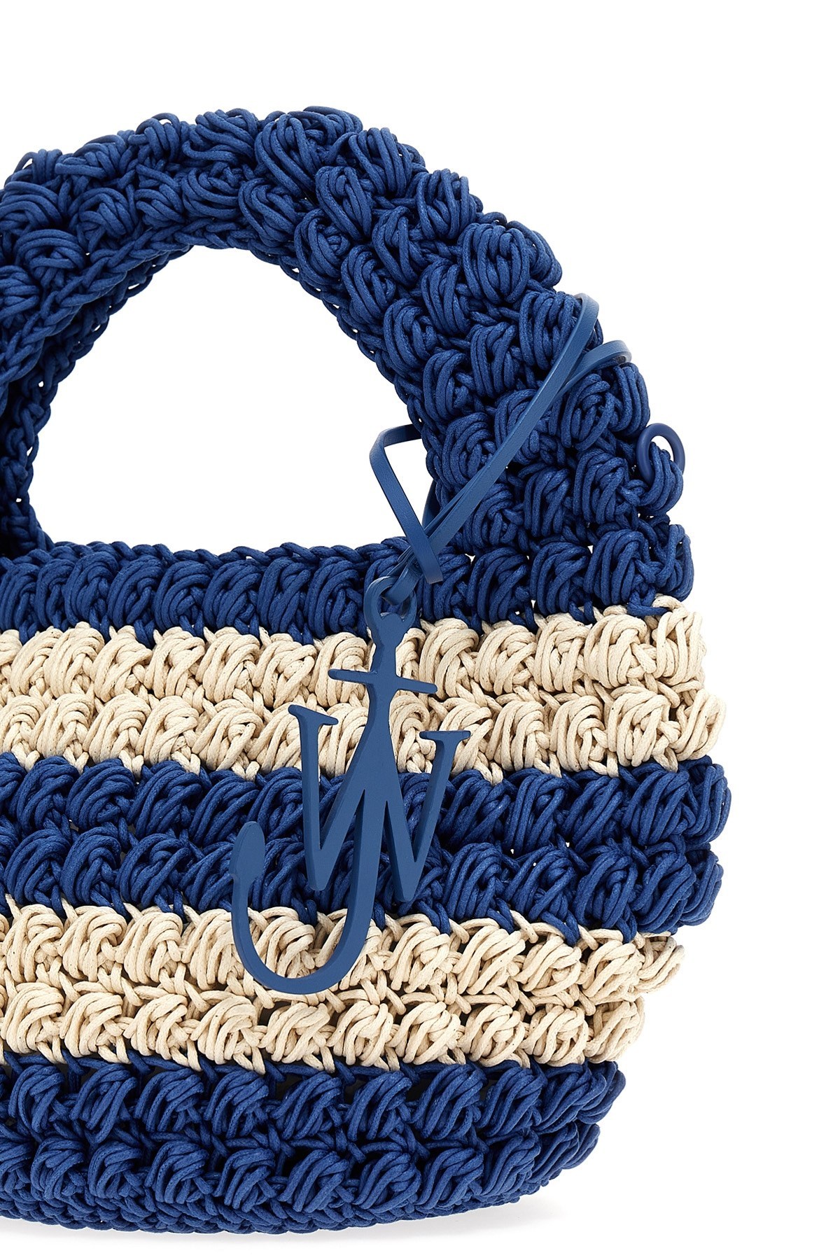 Jw Anderson Women's Popcorn Basket Tote Bag In Blue