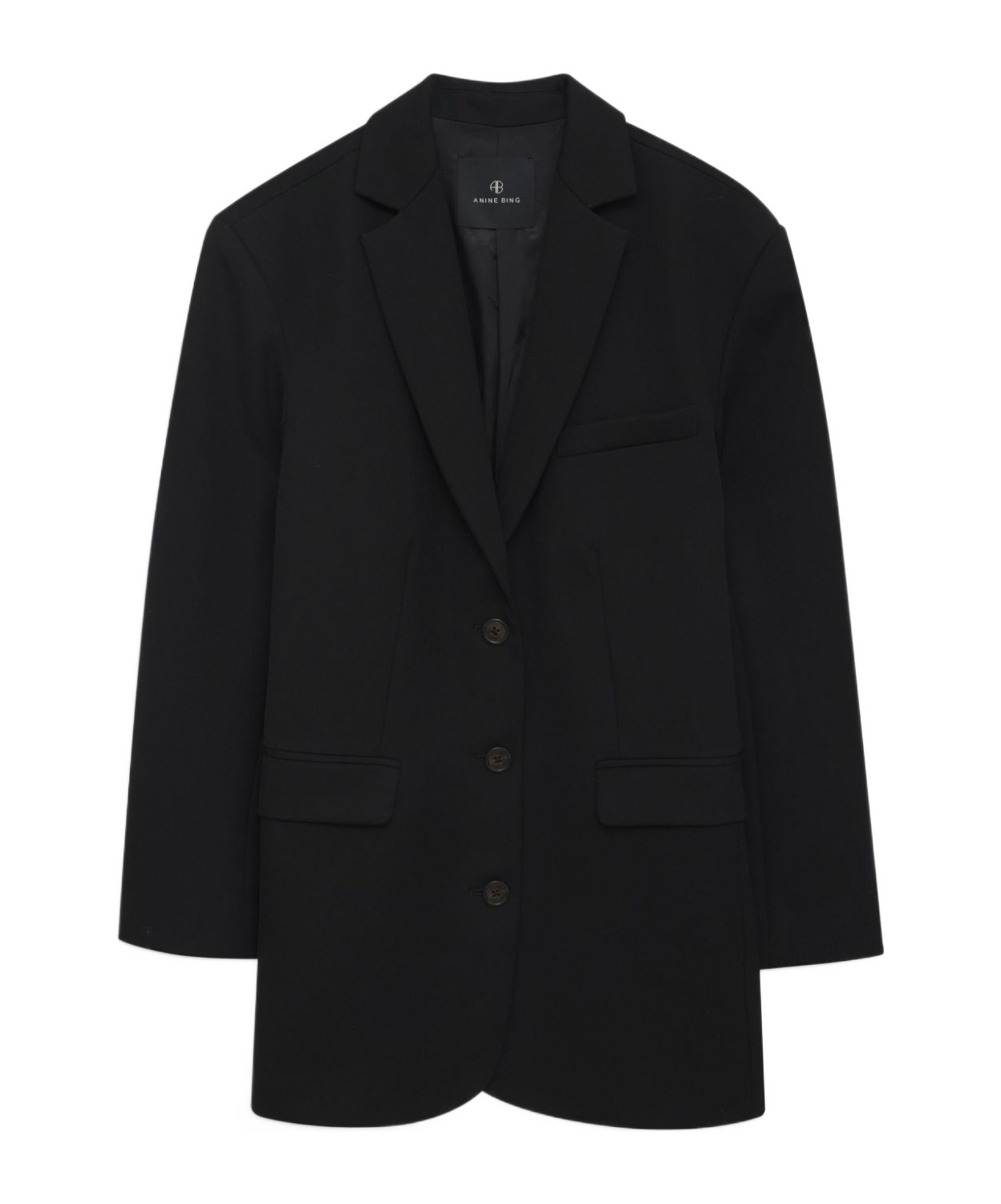 Shop Anine Bing Quinn Wool Blazer Dress In Black