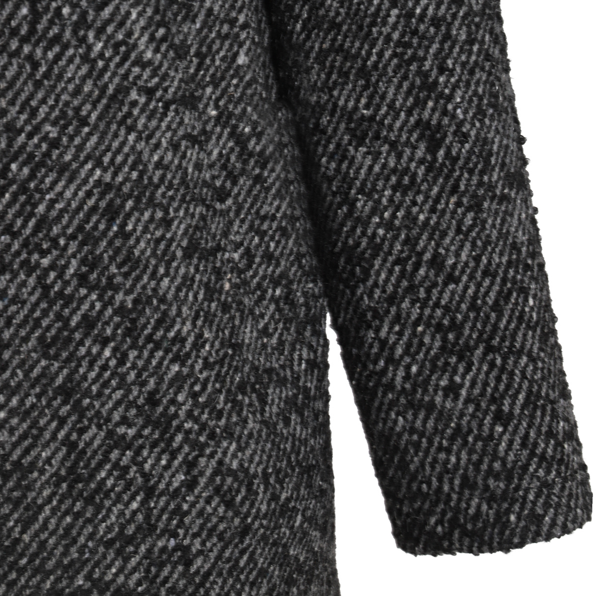 Herno Men's Black Bouclã© Coat With Hood In Black