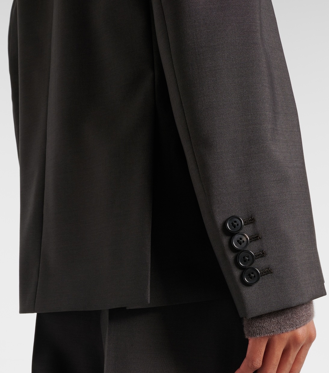 The Row Faelan Wool And Mohair Jacket In Black