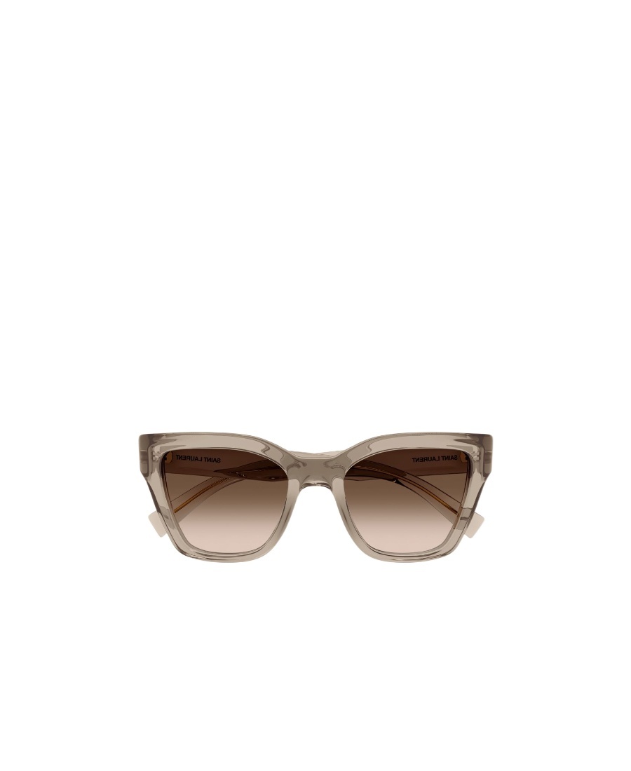 Saint Laurent Gradient Square-frame Sunglasses In Brown